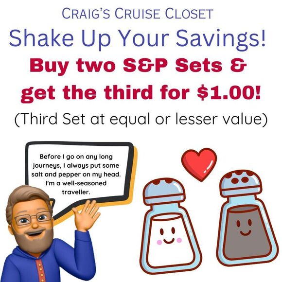 Vintage (50's/60's) Enesco "You and Your Once More for Ol' Times Sake" Shakers - Picture 7 of 9